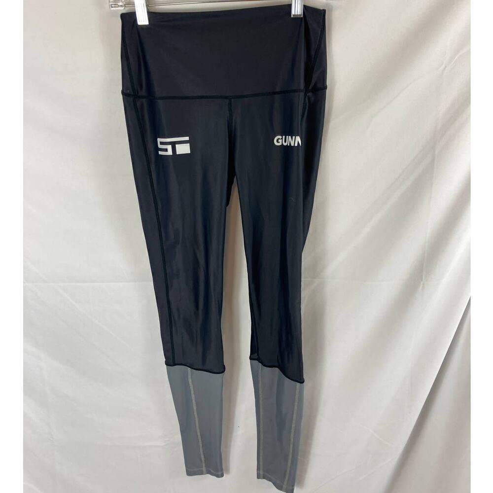 Black & Gray High-Waist Athletic Leggings